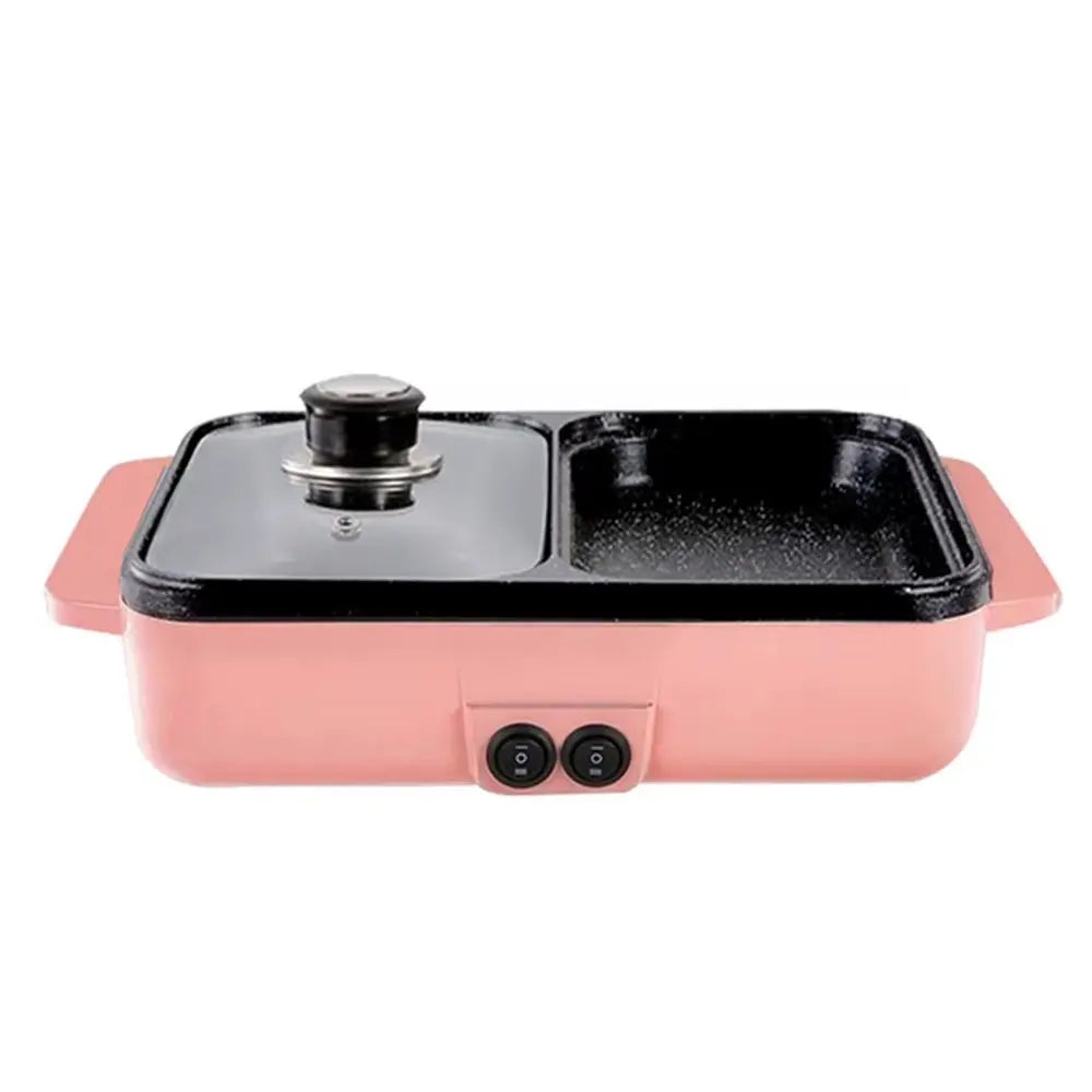 مقلاة الشواء ذات التحكم المزدوج في درجة الحرارة-2-في-1